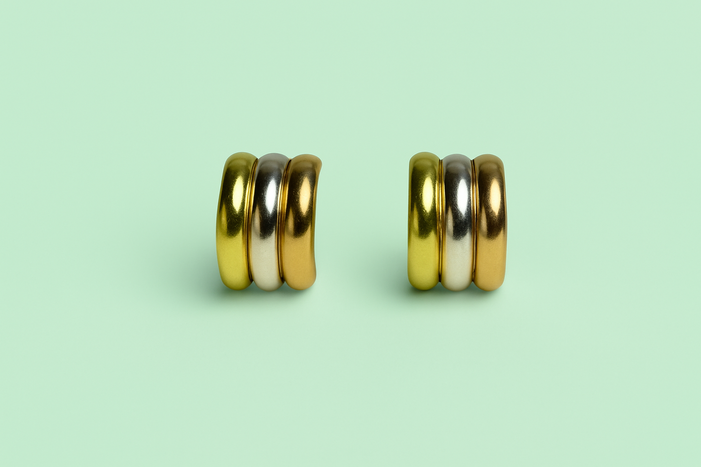 Topos 3 Aros | Aretes con Rosca Interna