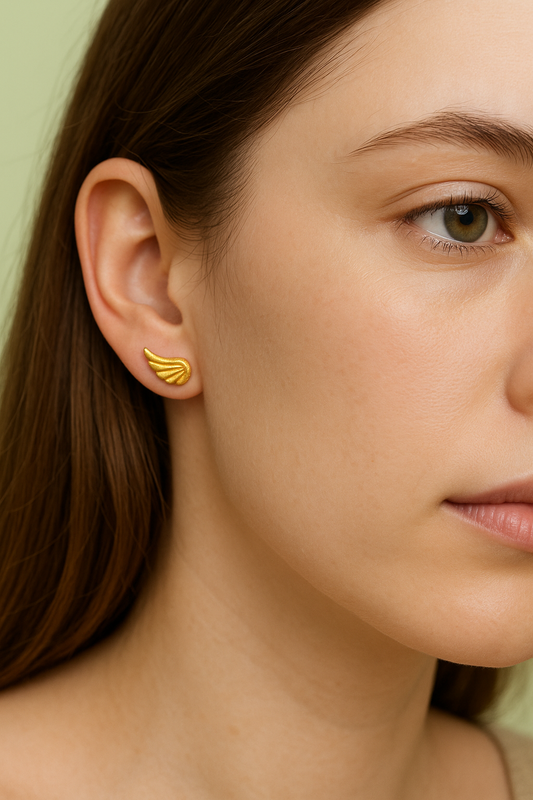 Topos Alas Angel | Aretes con Rosca Interna