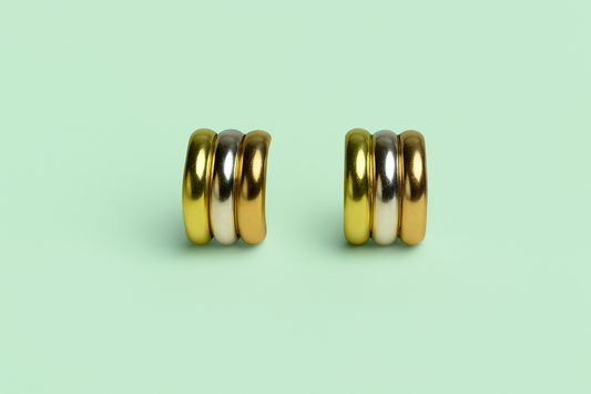 Topos 3 Aros | Aretes con Rosca Interna