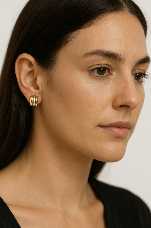 Topos 3 Aros | Aretes con Rosca Interna