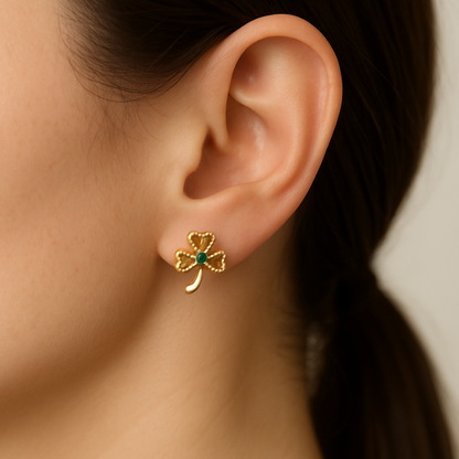 Topos Flor de Otoño | Aretes con Rosca Interna
