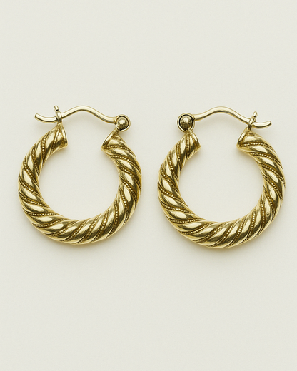 Candongas Espiral | Pendientes con Broche