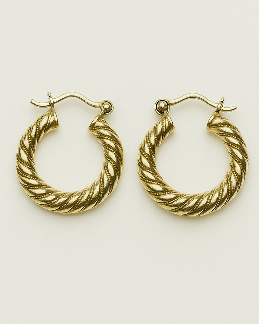 Candongas Espiral | Pendientes con Broche