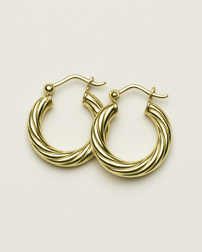 Candongas Rayadas | Pendientes con Broche