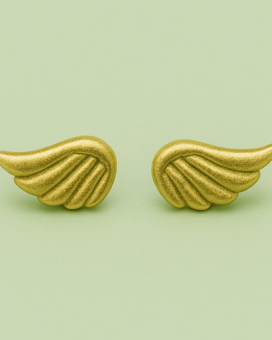 Topos Alas Angel | Aretes con Rosca Interna